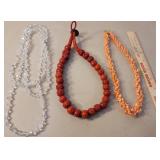 3 necklaces incl coral