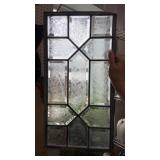 Pretty leaded glass window w/ patterned beveled