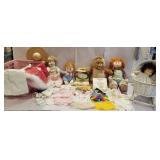 Teddy Ruxpin, baby dolls, baby clothing, wicker