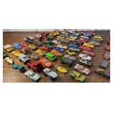 Box of Matchbox, Hot Wheels cars & trucks etc