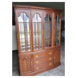 Hardin 2 piece china hutch 2 glass shelf