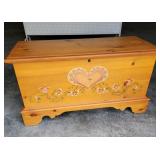 hand painted Lane cedar chest 45x19x24
