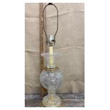 Brass & glass table lamp