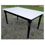 Black and white farm table 59"35"30"
