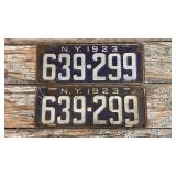 1923 NYS license plates
