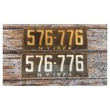 1924 NYS license plates