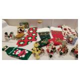 Christmas items, stocking, stocking hangers, salt