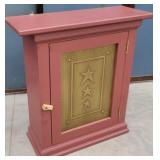 Pierced tin hanging cupboard 20"8"21"