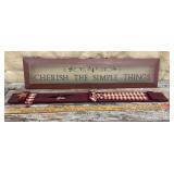 2 wall hangings - Cherish sign & barn board w/