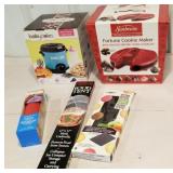 Fortune cookie maker new, mini funnel cake fryer,