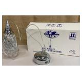 Set of 5 chrome pendant lights