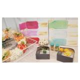 2 canvas pics, flowered wreath, eraser, lines and