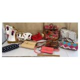 Canvas tote full of new purses & clutches - Nine