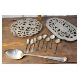 Flatware and 2 trivits (1 foot gone)