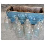 Chemung spring water crate with 6 bottles