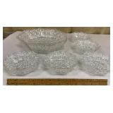 Pretty glass 6 piece berry set