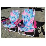 Folding beach chairs
