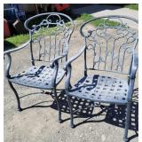 Cast aluminum patio chairs