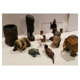 Wooden sculptures of many kind, African carved