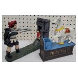 2 cast iron mechanical banks -. Trick pony and