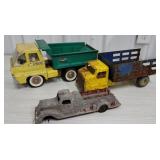 3 toy trucks