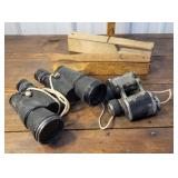 2 turkey calls & 2 pr binoculars - all rough