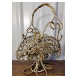 Old Victorian wrapped basket - great patina
