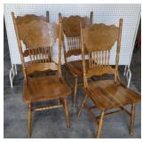 4 press back chairs