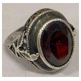 Sterling ring w/ Ruby red stone