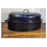 Dark blue "Savory" roaster