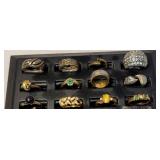 12 rings - incl gold filled