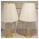 Pair nice glass lamps