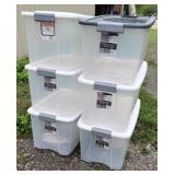 6 Sterilite tubs