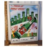 1993 7up tin sign