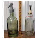 2 seltzer bottles - Paris and Schweppes