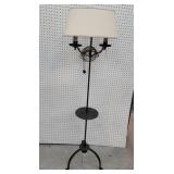 Double wrought iron lamp