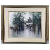 Artist signed painting on canvas - abstract city