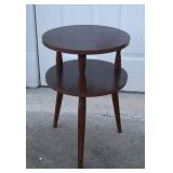 Mid Century Danish Modern Round 2 Tier Table 1