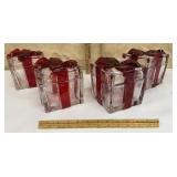 4 Pier 1 Christmas present candy dishes - would