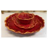 3 piece Poppy plate/bowl set