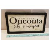 Barn board sign, Oneonta, not antique