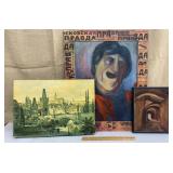 3 piece art - Prague cityscape, portrait & tunnel