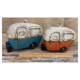 Pair of ceramic camper canisters