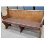 Church pew with cushion 63"20"35"