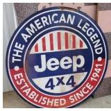 30" Metal Jeep Sign Not Antique