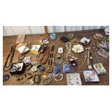 Box costume jewelry, watches, etc
