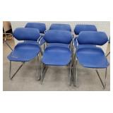 Akton stacker Retro arm chairs set of 6