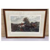 Framed engraving(?) Full Cry