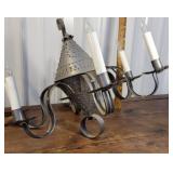 Pierced tin hanging light