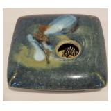 Pottery flower frog vase